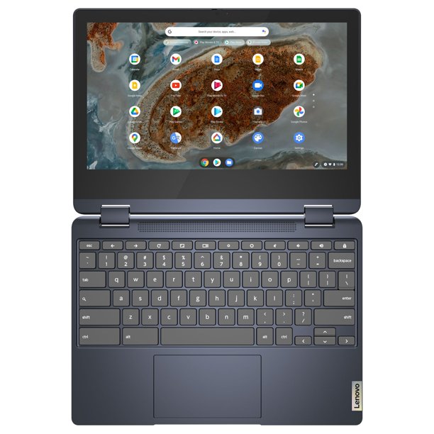 Lenovo 11.6″ Touchscreen Chromebooks Laptop, MediaTek MT8183, 4GB RAM, 64GB HD, Chrome OS, Black, 82KM0003US