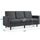 Alden Design Contemporary Fabric 3-Seater Sofa