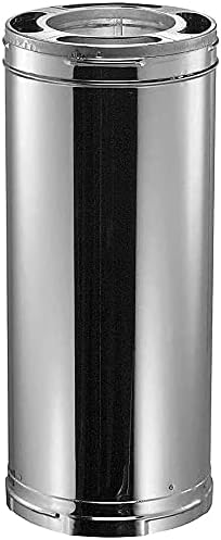 M And G DuraVent DuraVent 6DP-24 DuraPlus Triple-Wall Chimney Pipe; for Wood Stoves, Fireplaces, Furnaces, Boilers, Stoves, Ranges Fueled by Wood, Oil, Coal or Gas, 6 inch Diameter x 24 inch (4)