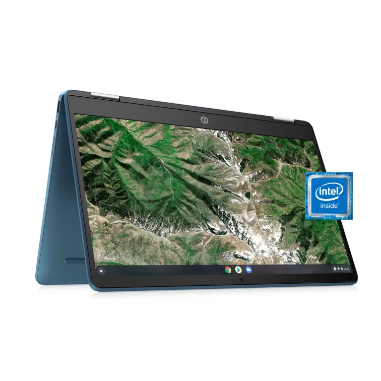 Restored HP Chromebook 14″ Touchscreen 2-in-1 Laptop, Intel Celeron N4020, 4GB RAM, 64GB HD, Chrome, Forest Teal, 14a-ca0030wm (Refurbished)