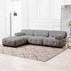 Mjkone 99″W L Shaped Velvet Sectional Sofa with Reversible Chaise,Free Combination Ottoman, 4 Seater Modular Sectional Sofa with Rivet Trim, Convertible Sofa Couches for Living Room