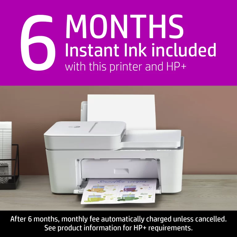 HP DeskJet 4155e All-in-One Wireless Color Inkjet Printer – 6 months free Instant Ink with HP+