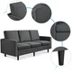 Alden Design Contemporary Fabric 3-Seater Sofa