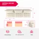 MUZZ Free Combination Sectional Sofa, 3 Seater Sofa Couch with Modern Fabric and Soft Cotton, Modular Armless Sectional Sofa Couch for Living Room, Bedroom