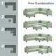Churanty Modular Sectional Sofa with Storage Ottoman Couch L Shape Corner Sofa Sets 7 Seats Fabric Couch for Living Room, 112 * 87 inch