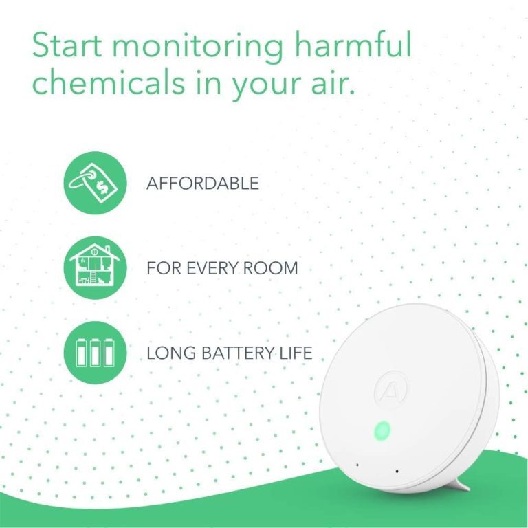 Airthings-292 Wave Mini – Indoor Air Quality – Chemicals (TVOCs), Humidity, Temperature 20 x 30 x 1