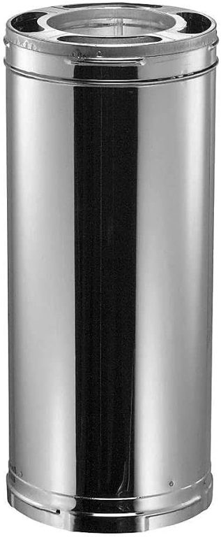 DuraVent 6DP-24 DuraPlus Triple-Wall Chimney Pipe; For Wood Stoves, Fireplaces, Furnaces, Boilers, Stoves, Ranges, Water Heaters and Appliances Fueled by Wood, Oil, Coal or Gas, 6″ Diameter x 24″