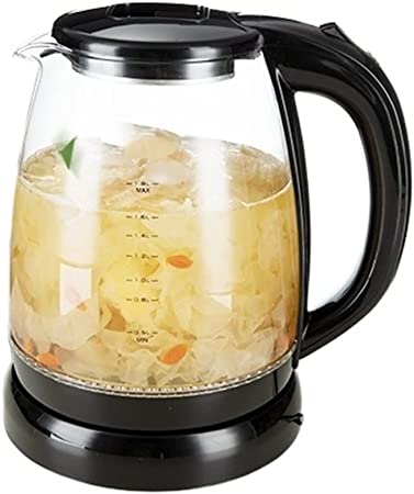 Kettle – 1800ml Portable Electric Kettle Glass Cup Tea Coffee Travel Home Boiling Water Smart Kettle Kitchen Appliances (Color : White, Size : EU)