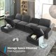Mjkone Velvet U/L Shaped Sleeper Couch, Oversized Modular Sofa Couch with Convertible Chaise for Living Room, Furniture for Living Room