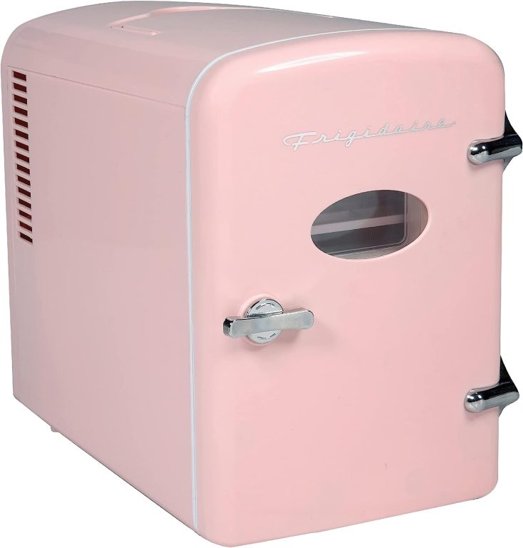 Frigidaire EFMIS129-RED Mini Portable Compact Personal Fridge Cooler, 1 Gallons, 6 Cans