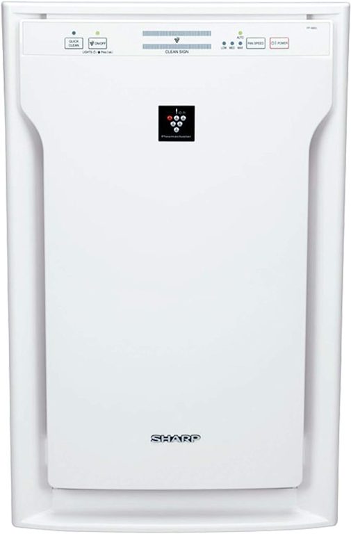 SHARP Air Purifier with Plasmacluster Ion Technology for Large Rooms. Odor and True HEPA Filters for Dust, Smoke, Pollen, and Pet Dander may last up-to 2 years each. FPA80UW.