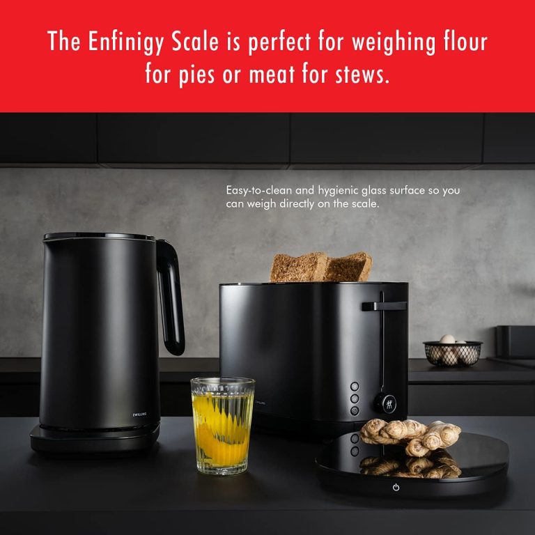 ZWILLING Enfinigy Digital Kitchen Food Scale, Max weight 22lbs, Grams & Ounces, .1-gram Accuracy