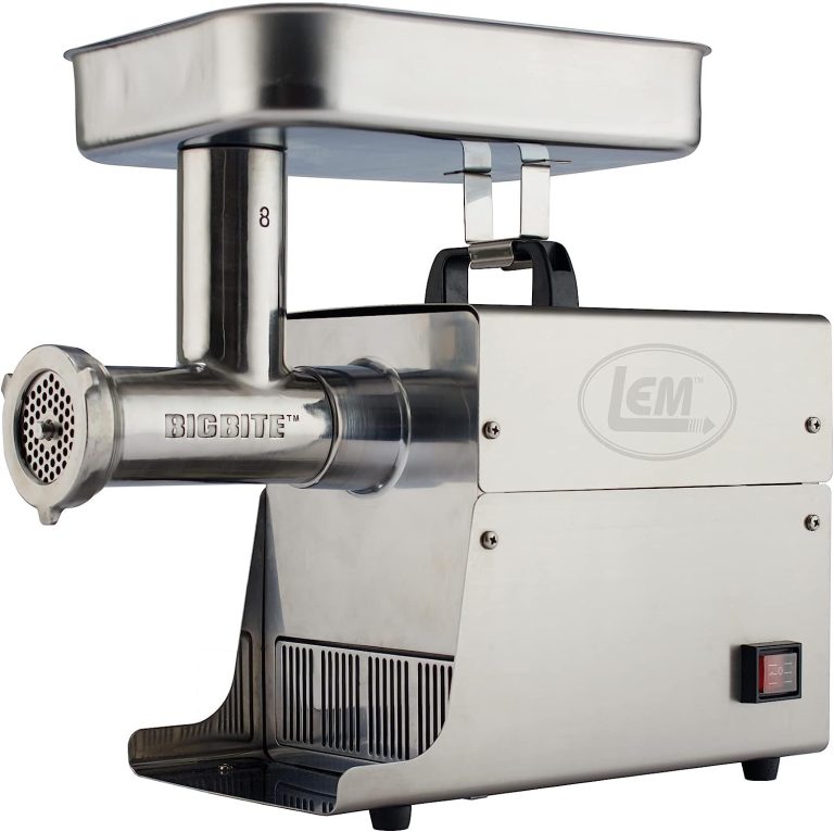 LEM Products 1784 Dual Grind #8 Big Bite Meat Grinder – 0.5HP, Silver