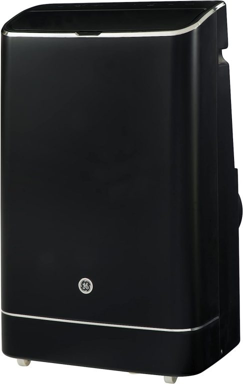 GE 6,100 BTU Portable Air Conditioner for Small Rooms up to 250 sq ft., 3-in-1 with Dehumidify, Fan and Auto Evaporation, Included Window Installation Kit