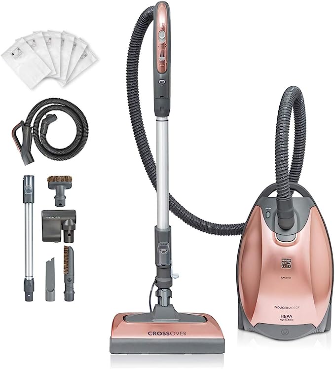 Kenmore pet Friendly Lightweight Bagged Canister Vacuum Cleaner with Extended telescoping Wand, HEPA Filter, Retractable Cord, and 2 Cleaning Tools, Green