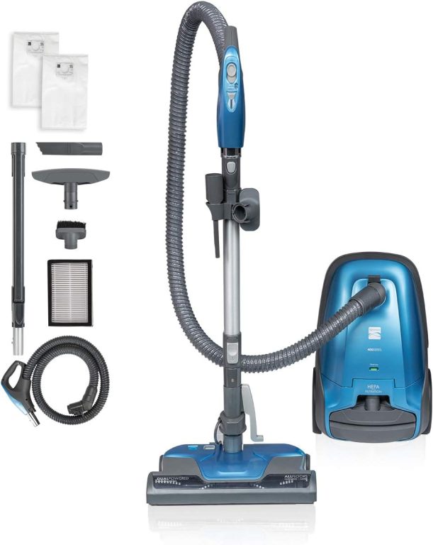 Kenmore pet Friendly Lightweight Bagged Canister Vacuum Cleaner with Extended telescoping Wand, HEPA Filter, Retractable Cord, and 2 Cleaning Tools, Green
