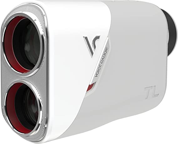 Voice Caddie TL1 Laser Rangefinder with Pin Tracer Technology, V-Algorithm, 2 Color OLED and Magnet, Matte Gray, 4.27” x 1.6” x 2.92”