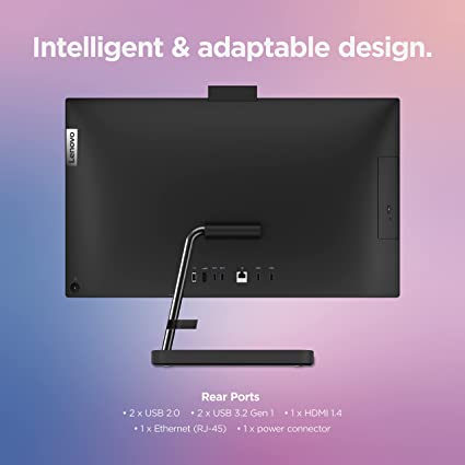 Lenovo IdeaCentre AIO 3-2022- All-in-One Desktop – 23.8″ FHD Touch Display – HD 720p Camera – Windows 11 Home – 8GB Memory – 512GB Storage – AMD Ryzen 5 5625U – Black – Mouse & Keyboard Included
