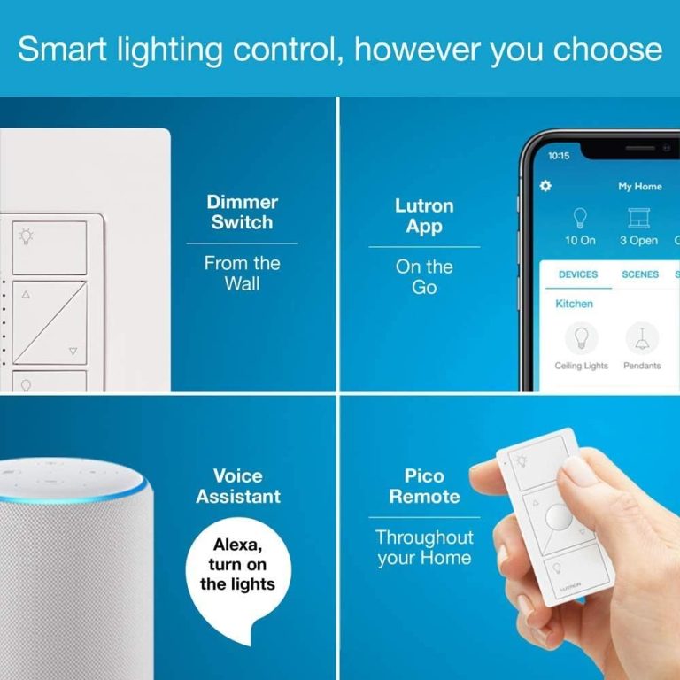 Lutron Caséta Deluxe Smart Dimmer Switch (2 Count) Kit with Caséta Smart Hub | Works with Alexa, Apple HomeKit, Ring, Google Assistant | P-BDG-PKG2W-A | White