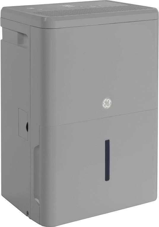 GE Energy Star Portable Dehumidifier 50 Pint with Pump, Perfect for Bedroom, Basement & Garage or Rooms up to 4000 Sq Ft, For High Humidity Areas, Built-in Pump Eliminates Need to Check Water Levels