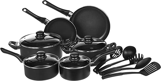 Amazon Basics 3-Piece Non-Stick Frying Pan Set – 8 Inch, 10 Inch, and 12 Inch