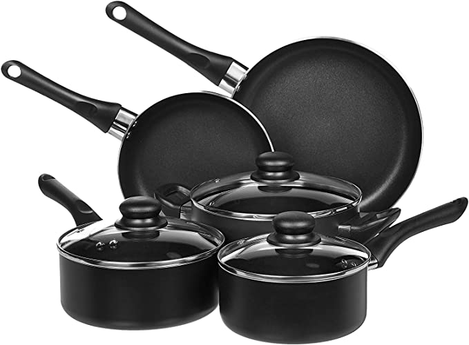 Amazon Basics 3-Piece Non-Stick Frying Pan Set – 8 Inch, 10 Inch, and 12 Inch