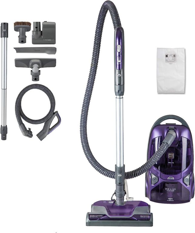 Kenmore pet Friendly Lightweight Bagged Canister Vacuum Cleaner with Extended telescoping Wand, HEPA Filter, Retractable Cord, and 2 Cleaning Tools, Green