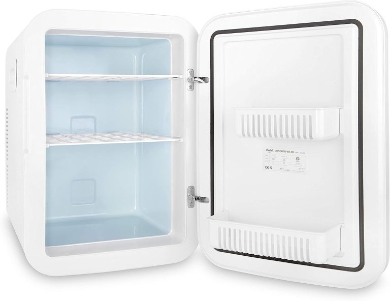 Cooluli 20L Mini Fridge For Bedroom – Car, Office Desk & College Dorm Room – Glass Front & Digital Temperature Control – Small 12v Refrigerator for Food, Drinks, Skincare, Beauty & Breast Milk