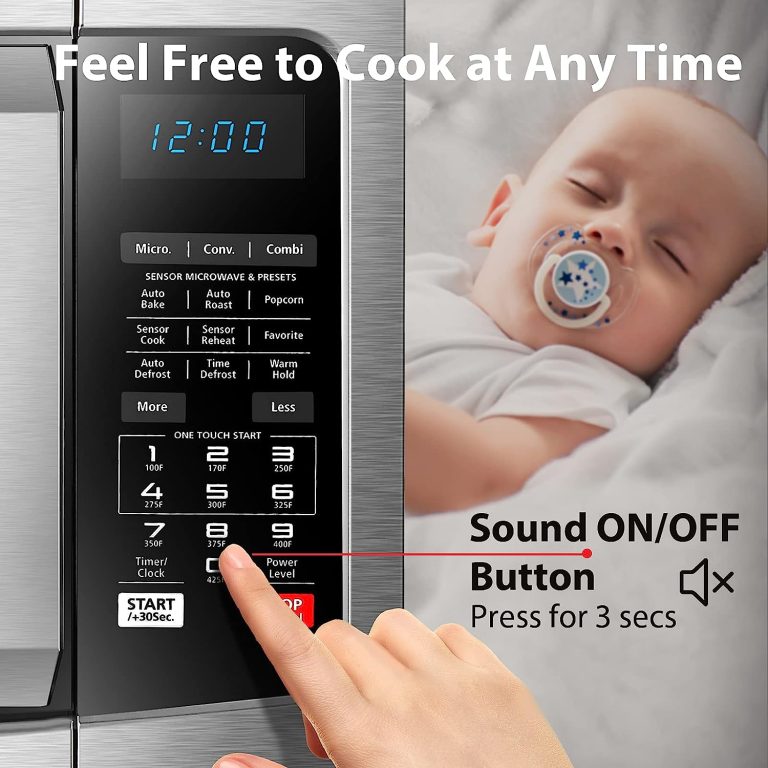TOSHIBA EM131A5C-BS Countertop Microwave Ovens 1.2 Cu Ft, 12.4″ Removable Turntable Smart Humidity Sensor 12 Auto Menus Mute Function ECO Mode Easy Clean Interior Black Color 1100W