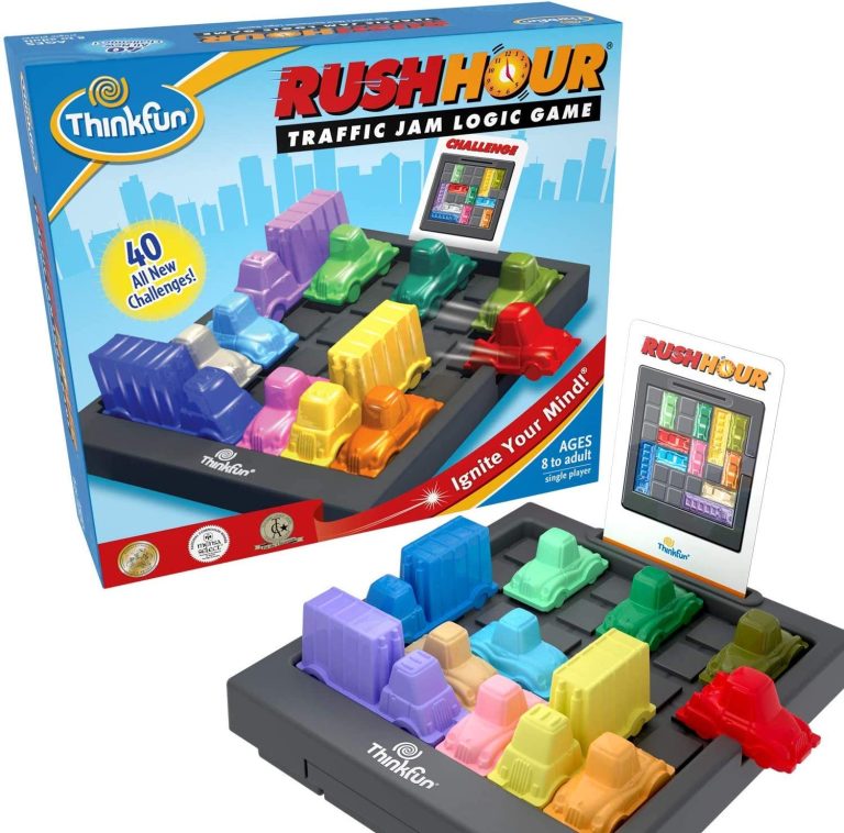 ThinkFun Rush Hour Traffic Jam Brain Game and STEM Toy for Boys and Girls Age 8 and Up â€“ Tons of Fun With Over 20 Awards Won, International seller for Over 20 Years