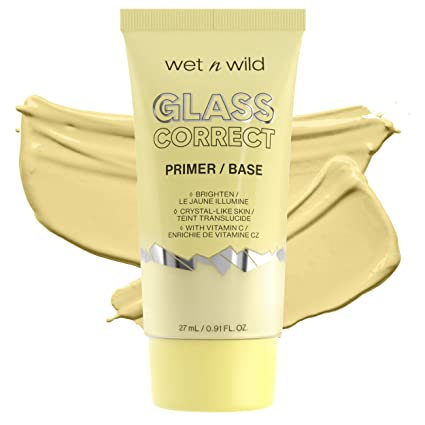 Wet n Wild Prime Focus Glass Skin Correct Primer Bright Crystal Finish, Green, 0.91 Fl Oz