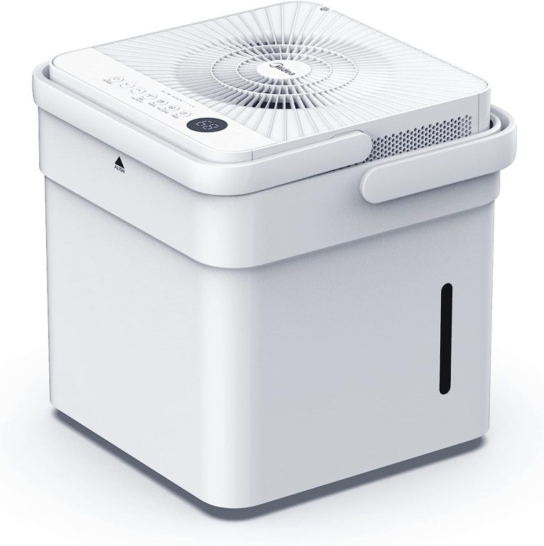 Midea Cube 35 Pint Dehumidifier for Basement and Rooms at Home for up to 3,500 Sq. Ft., Smart Control, Works with Alexa (White), Drain Hose Included, ENERGY STAR Most Efficient 2022