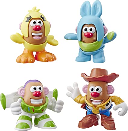 Mr Potato Head Disney/Pixar Toy Story Mini 4 Pack Buzz, Woody, Ducky, Bunny Figures Toy for Kids Ages 2 & Up (E3065)