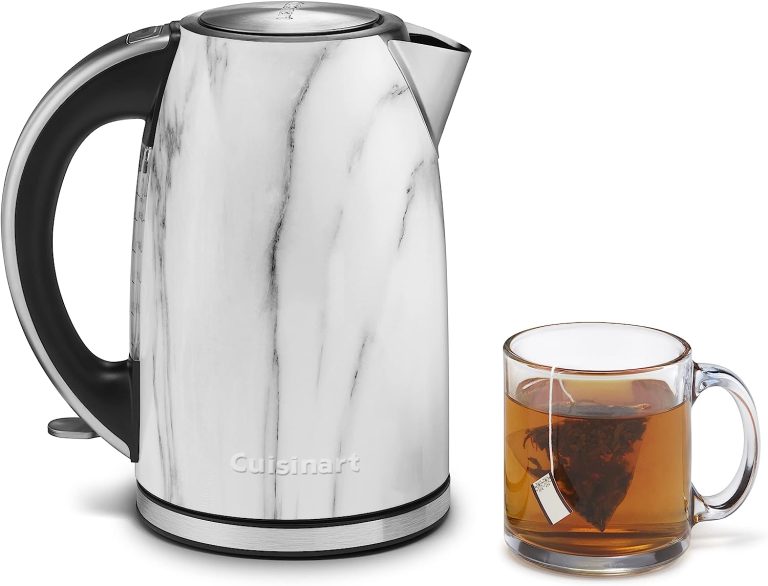 Cuisinart Electric Kettle, 1.7-Liter Capacity, Cordless 1500-Watts for Fast Heat Up, Stay Cool Non-Slip Handle, Stainless Steel, CPK-17P1