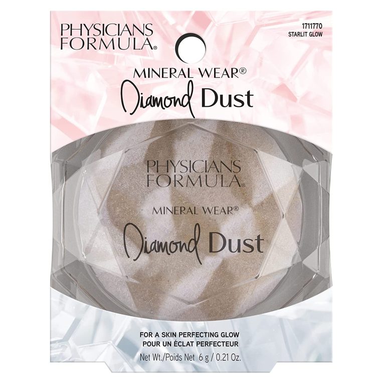 Physicians Formula Diamond Dust Mineral Powder Starlit Glow, Translucent Setting Powder Makeup, Finishing Powder For Face, Clean Beauty, Dermatologist Approved