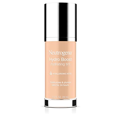 Neutrogena Hydro Boost Hydrating Tint with Hyaluronic Acid, Lightweight Water Gel Formula, Moisturizing, Oil-Free & Non-Comedogenic Liquid Foundation Makeup, 30 Buff Color, 1.0 fl. oz