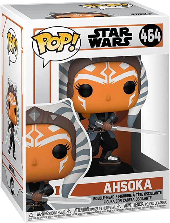 Funko Pop! Star Wars: The Mandalorian – Ahsoka with Lightsabers Vinyl Bobblehead