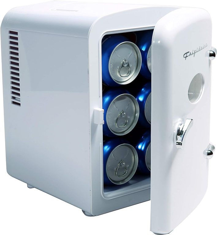 Frigidaire EFMIS129-RED Mini Portable Compact Personal Fridge Cooler, 1 Gallons, 6 Cans