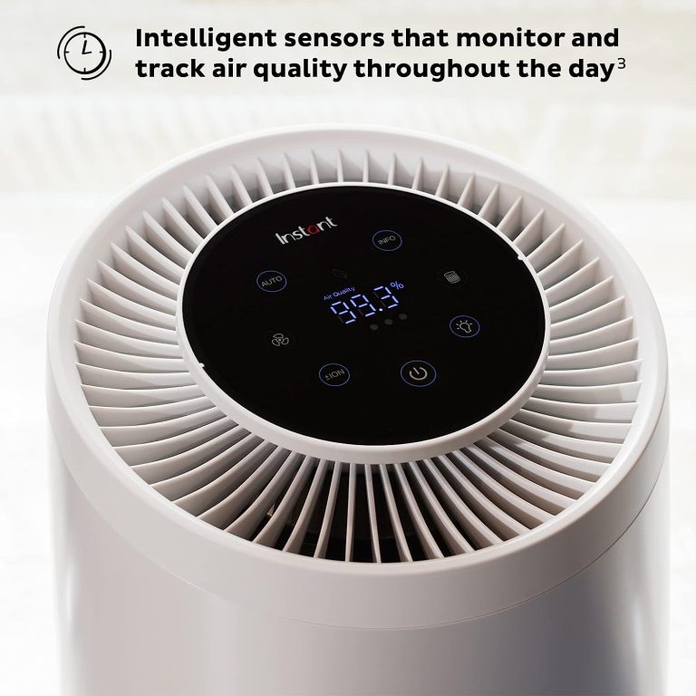 Instant HEPA Quiet Air Purifier From the Makers of Instant Pot with Plasma Ion Technology, Rooms up to 1,940ft2, removes 99% of Dust, Smoke, Odors, Pollen & Pet Hair, for Bedrooms, Offices, Charcoal