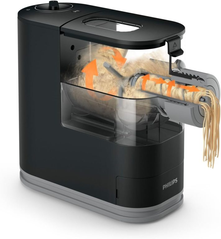 Philips Kitchen Appliances – HR2371/05 Philips Kitchen Appliances Philips Compact Pasta Maker, Viva Collection, Black, Small