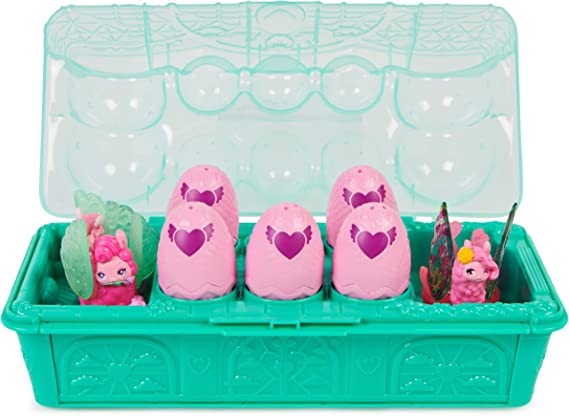 Hatchimals CollEGGtibles, Rainbow-Cation Llama Family Carton with Surprise Playset, 10 Characters, 2 Accessories, Easter Gifts, Kids Toys for Girls