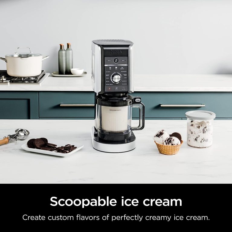 Ninja NC501 CREAMi Deluxe 11-in-1 Ice Cream & Frozen Treat Maker for Ice Cream, Sorbet, Milkshakes, Frozen Drinks & More, 11 Programs, with 2 XL Family Size Pint Containers, Perfect for Kids, Silver