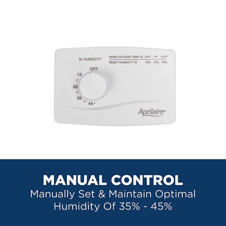 AprilAire 500M Whole Home Humidifier, Manual Compact Furnace Humidifier, Large Capacity Whole House Humidifier for Homes up to 3,600 Sq. Ft, White