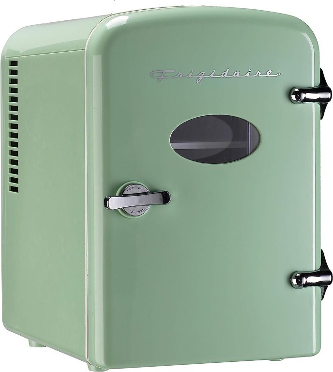 Frigidaire EFMIS129-RED Mini Portable Compact Personal Fridge Cooler, 1 Gallons, 6 Cans