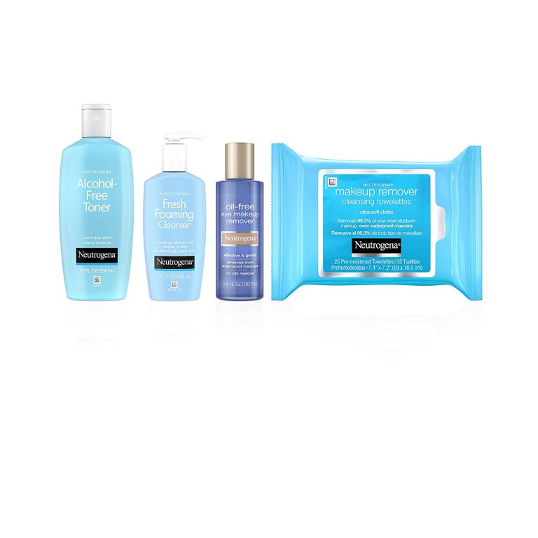 Neutrogena Oil-Free Liquid Eye Makeup Remover, Residue-Free, Non-Greasy, Gentle & Skin-Soothing Makeup Remover Solution with Aloe & Cucumber Extract for Waterproof Mascara, 5.5 fl. Oz (Pack of 4)