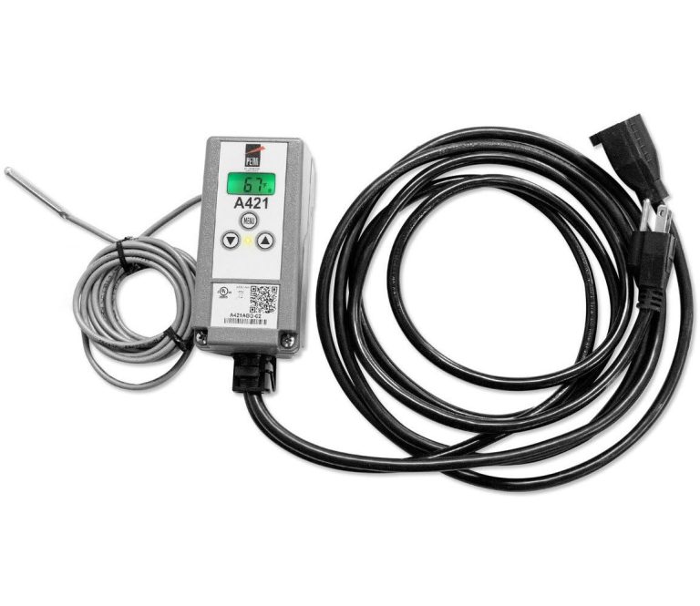 Johnson Controls A421ABG-02C A421 Series Electronic Temperature Control with Pre Wired Power Cord, -40 to 212 Degree F Temperature Range