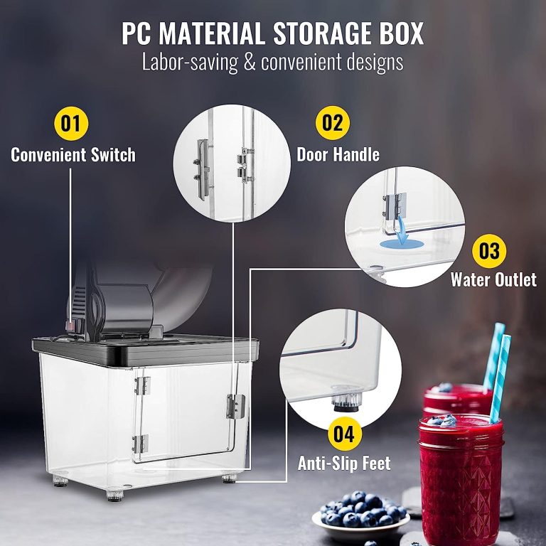VEVOR 110V Commercial Ice Crusher 440LBS/H, ETL Approved 300W Electric Snow Cone Machine with Dual Blades, Stainless Steel Shaved Ice Machine with Safety On/Off Switch for Family, Restaurants, Bars