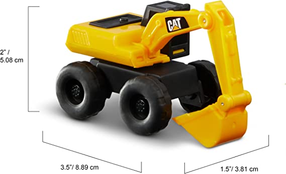 CatToysOfficial Construction, Little Machines Toys with 5pcs – Dump Truck, Wheel Loader, Bulldozer, Backhoe, and Excavator Vehicles, Cake Toppers, Playset for Kids Ages 3 and up
