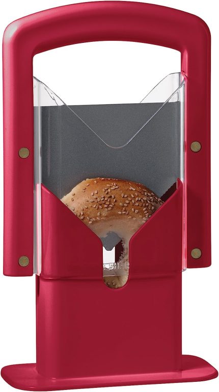 Hoan Bagel Guillotine Universal Slicer, 9.25-inch, Aqua Sky
