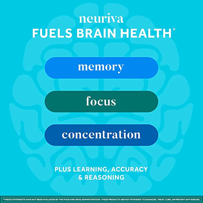 NEURIVA Plus Brain Supplement For Memory, Focus & Concentration + Cognative Function with Vitamins B6 & B12 and Clinically Tested Nootropics Phosphatidylserine and Neurofactor, 50ct Strawberry Gummies